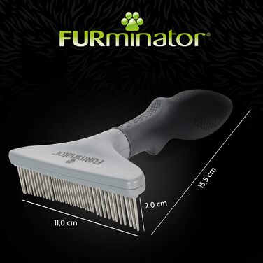FURminator гребінець для довгошерстих собак та котів - щітка для запобігання ковтунів та сплутаного хутра, версія 2.0