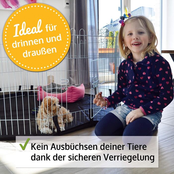 Вольєр Zooprinz Premium XXL для дрібних тварин та собак/цуценят - з сіткою, захистом від землі (2 моделі) - зимовий, 60 см