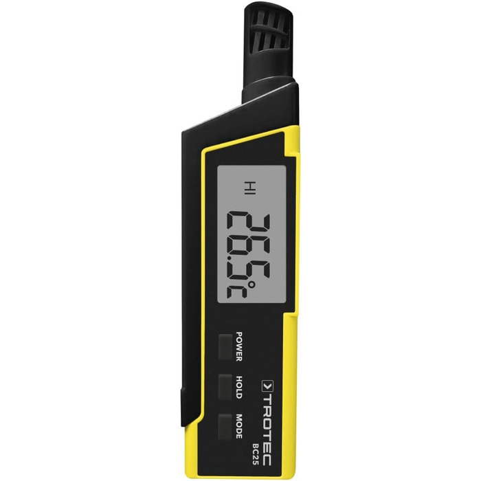 TROTEC Hygrometer BC25 – Humidity Meter and Thermometer – Measuring range -20 °C to +50 °C, Heat Index (HI), apparent temperature (WBGT)