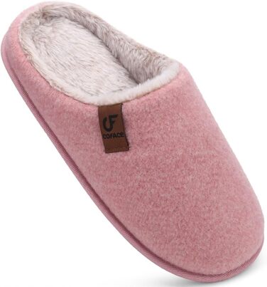 Тапочки чоловічі COFACE з фетру, теплі, зручні, з плюшем, антиковзка гумова підошва, розмір 40-49 (світло-рожевий, 46 EU)