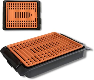 Електричний гриль Starlyf Smokefree 1250 Вт, термостат, знімна чаша, антипригарний, для дому, мідний, миється в посудомийці