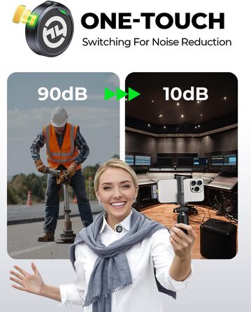 Hollyland Lark M2 бездротовий петличний мікрофон для iPhone 15/16/17 та Android, 300м радіус дії, Hi-Fi звук, шумозаглушення, 30 годин роботи, міні-мікрофон для відео (2TX + USB-C RX + зарядний кейс) USB-C (2TX+1RX) Чорний