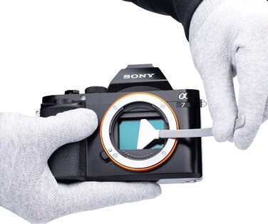 Набір для чищення сенсора камери VSGO (12 шт.) з розчином 10 мл, сухими стікерами для CCD/CMOS, для Nikon, Sony, 24 мм