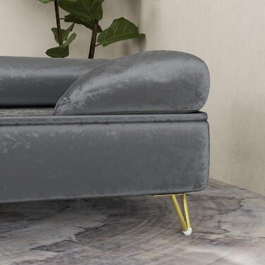 Диван для собак PawHut, лежанка для домашніх тварин з знімною спинкою, знімний чохол, сірий