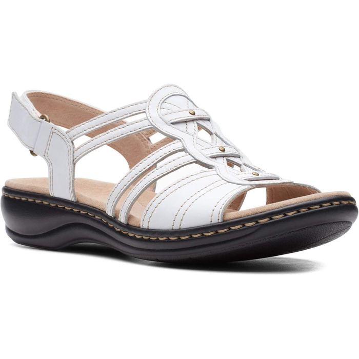 Сандалі Clarks Leisa Janna жіночі шкіряні білі, розмір 39.5 EU