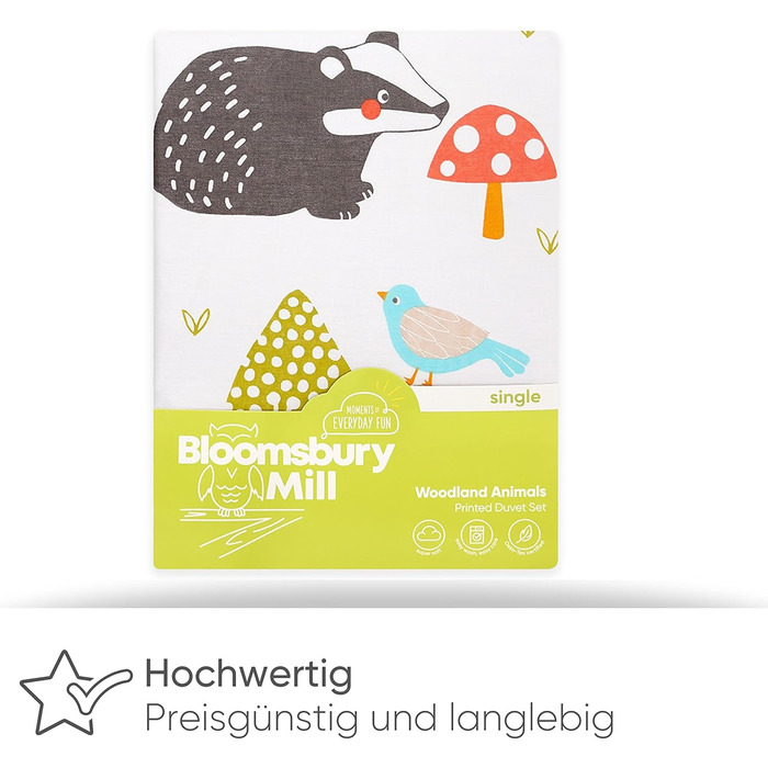 Дитяча постільна білизна Bloomsbury Mill 135x200: комплект 