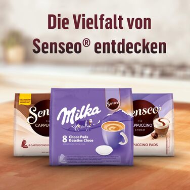 Кавові пади Senseo Cappuccino Choco, шоколадний капучино, 40 шт (5 упаковок по 8 шт), 92 г