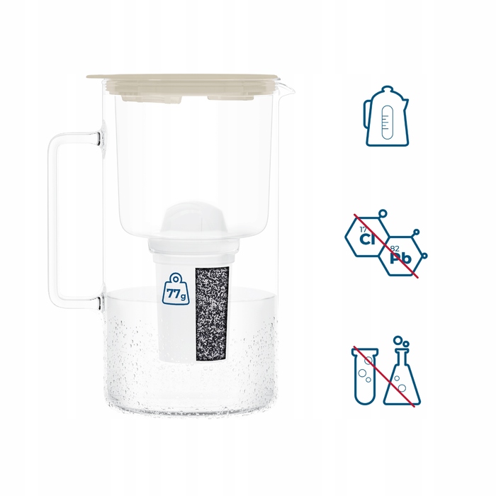Скляний фільтр-кувшин Wessper D4 BOROSILICATE MINI FF BG з фільтром
