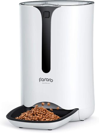 Автомат годування котів Faroro WiFi з відеокамерою 3MP HD, нічне бачення, об'єм 4L, для котів/собак, двосторонній зв'язок, керування через APP, детекція руху, подвійний привід (7L)