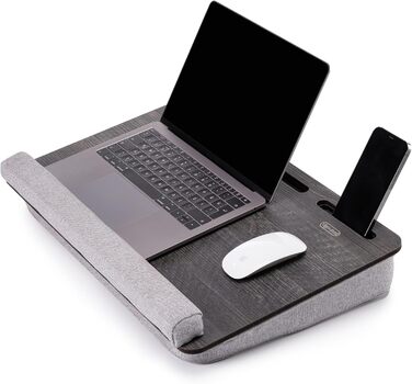 Підставка для ноутбука Vigo Wood - Книжкова підставка для ноутбука до 17,3 дюймів - М'яке підносне ліжко для роботи в ліжку або на дивані - Екологічна підставка для ноутбука для дому (Cambridge & Braun)
