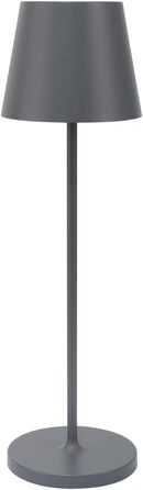 LED настільна лампа K-Bright з регулюванням яскравості, акумуляторна, тепле світло, для дому та вулиці, USB-зарядка, 1 шт. (темно-сірий)