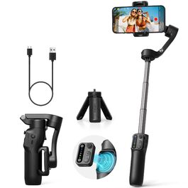 Hohem iSteady X3 SE - Стабілізатор Gimbal для смартфона, 3-осьовий, знімний пульт, 11 годин роботи, для Vlogging, Selfie, подорожей (чорний)