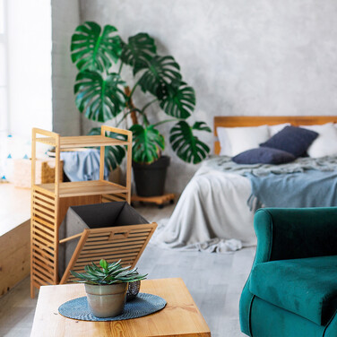 Relaxdays Bamboo Bathroom Shelf with Laundry Basket