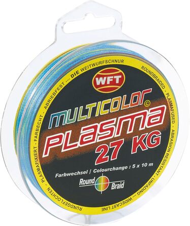 Плетена волосінь WFT Plasma Multicolor 300 м, 0,14 мм, 18 кг