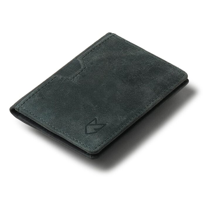 FOXHACKLE: Шкіряне картхолдер для жінок та чоловіків, RFID-захист, тонкий, мінімалістичний (Seattle Green)