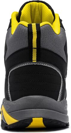 Черевики безпеки LARNMERN для чоловіків та жінок, SRC, антистатичні, з металевим носком, протиударні, легкі, комфортні, дихаючі, чорні/сірі, 42.5 EU