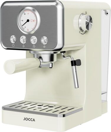 Еспресо-машина Jocca Retro - 15 bar, об'єм резервуару 1.7 л, білий колір