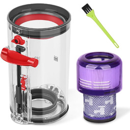 Dyson V11 & V15 Dust Bin Replacement - Compatible with SV14, SV17, SV15, SV22, SV28 Models - Includes Filter