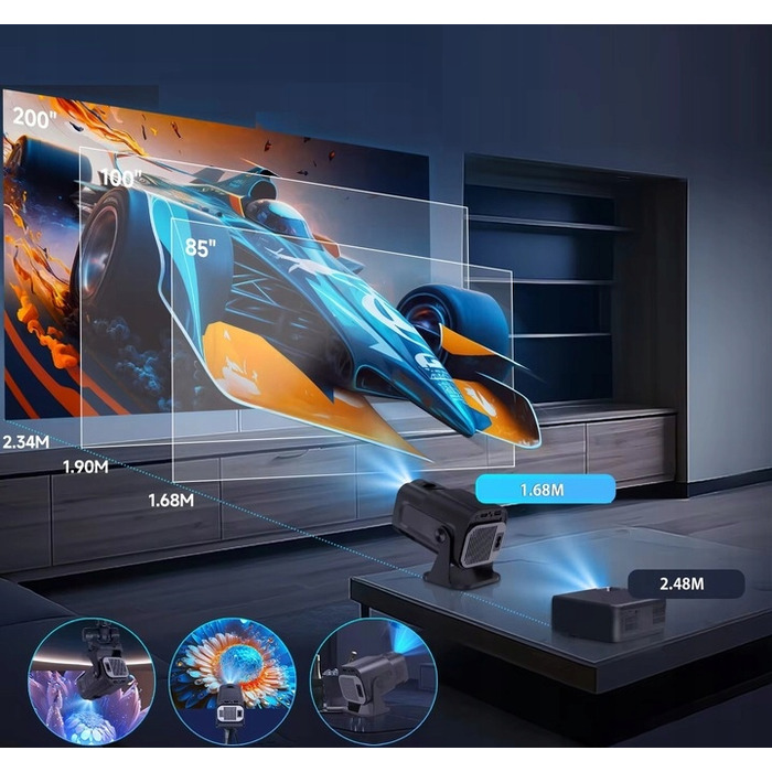 LED-проектор Opticast, HDMI, 1080p Full HD, 390 ANSI люмен, чорний