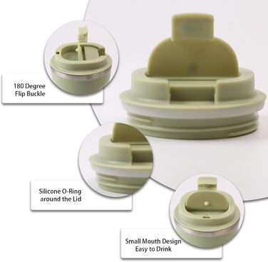 Термокружка з нержавіючої сталі SUNTQ - 510 мл, з подвійними стінками, ізольована, з кришкою, багаторазова (Чорний)