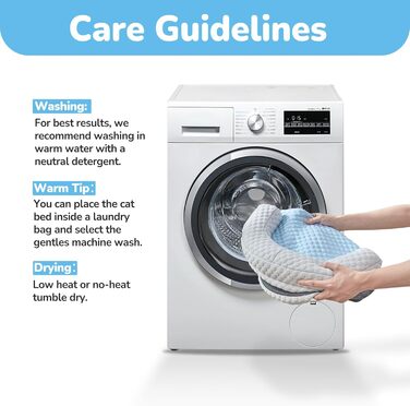 Підвісне ліжко для котів CATISM 360° з можливістю обертання, кошик для сну, 36x38 см, до 20 кг (блакитний)