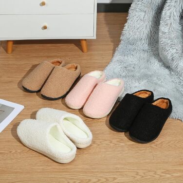 Жіночі домашні тапочки Anmerl з меморі-піною, теплі зимові тапочки з м'яким плюшевим підкладкою, антиковзаючі, 38/39 EU, Колір: Коричневий