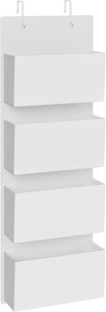 Органайзер для шафи SONGMICS з 4 кишенями, підвісна полиця, органайзер для шафи, підвісне зберігання, органайзер для дверей, спальня, вітальня, 2 x 33,5 x 00 см, RDH04G (1, Хмарний білий)