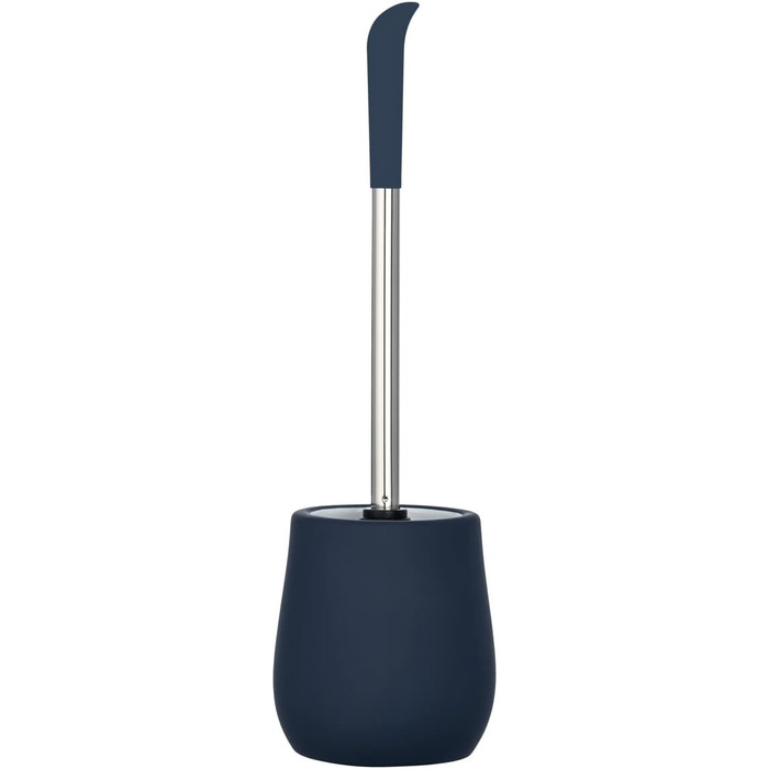 Набір для туалету WENKO Sydney блакитний матовий (керамика, Soft-Touch) з тримачем для щітки, 12.5 x 39.5 x 12.5 см