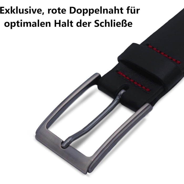 Чоловічий шкіряний ремінь Friedrich Hoffmann Premium - Made in Germany (105 см, 120 см обхвату)