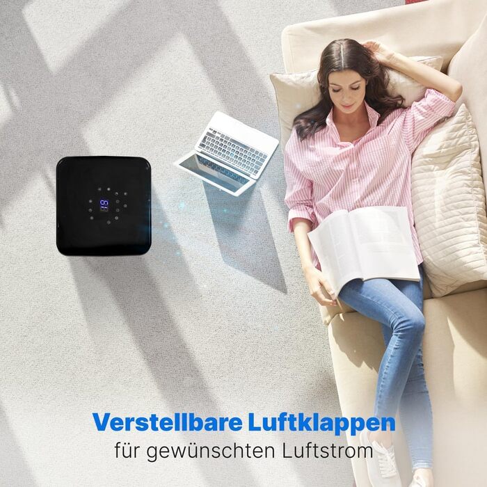 Мобільний кондиціонер Clatronic® CL 3716 з Wi-Fi | 3-в-1: охолодження, осушення, вентиляція | 9000 BTU | з випускним шлангом