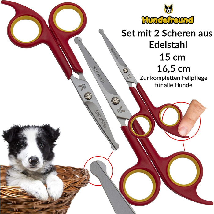 Набір ножиць для грумінгу собак: 2 шт. з нержавіючої сталі з округлими кінцями