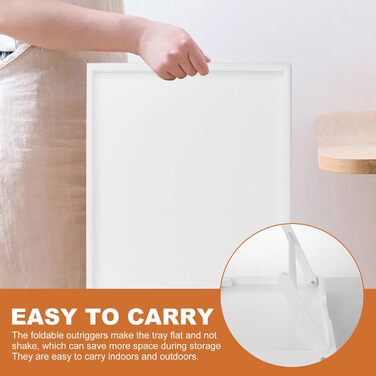 Бамбуковий столик для ліжка SHUESS з відкидними ніжками, 41,5 x 30 x 20,5 см. Ідеально для сніданку, роботи, сервірування та відпочинку на ліжку або дивані