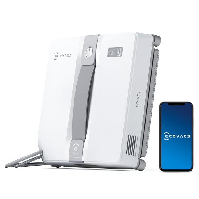 ECOVACS WINBOT Mini: Робот для миття вікон, компактний, сірий - з ультразвуковою системою та 4 режимами