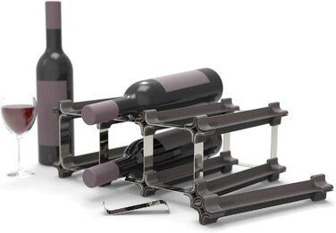 Wine rack, stainless steel, silver, 49.5 x 49.5 cm, 25-unit (50er Large Kit Wine Rack)