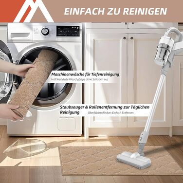 Килимок для входу COSY HOMEER 50x80 см, бежевий, вологозахисний, антиковзкий, машинне прання, для дому, кухні, коридору