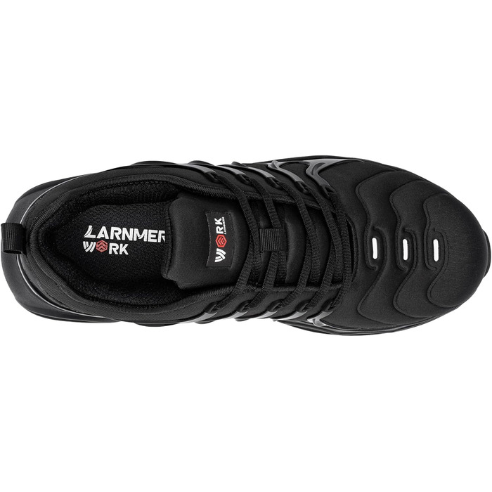 Чоловічі робочі черевики LARNMERN з металевим підноском, зручні, дихаючі, антипрокольні, легкі, модна модель, розміри 36-50 EU, чорний колір