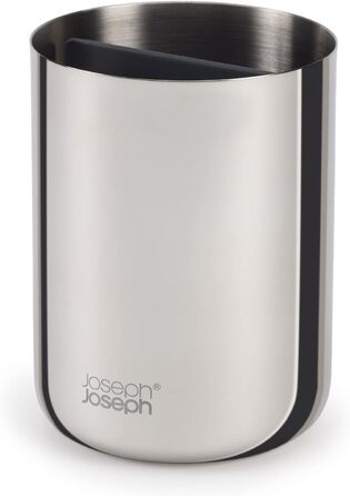 Joseph Joseph EasyStore - Luxus Edelstahl Zahnbürstenhalter Caddy Badezimmer Lagerung, Regular - Stainless Steel