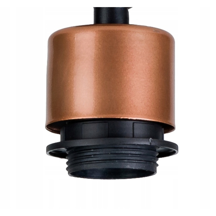 Стельна люстра в стилі лофт, мідна, на 3 цоколі E27