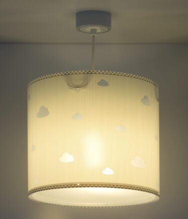 Children's Lamp Pendant Light Hanging Lamp Clouds Sweet Dreams Grey, 26 x 26 x 23 cm