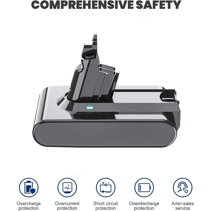 Замінний акумулятор Dyson V6 6000mAh (6.0 Ah) для пилососів DC58, DC62, DC59, DC61, DC72, DC74, SV03, SV05, SV06, SV07, SV09