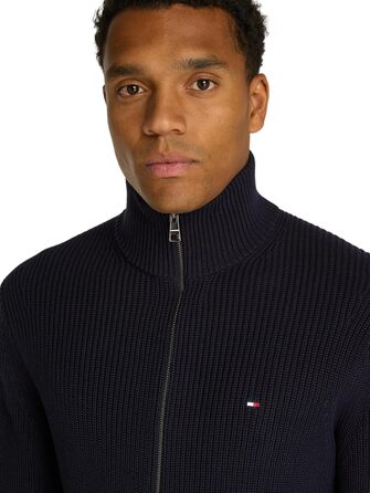 Кардиган Tommy Hilfiger чоловічий з блискавкою, білий (Ivory), розмір XL, колір Desert Sky