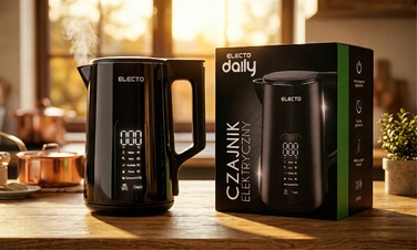 Електричний чайник Electo Daily, 2200 Вт, 1,7 л, чорний