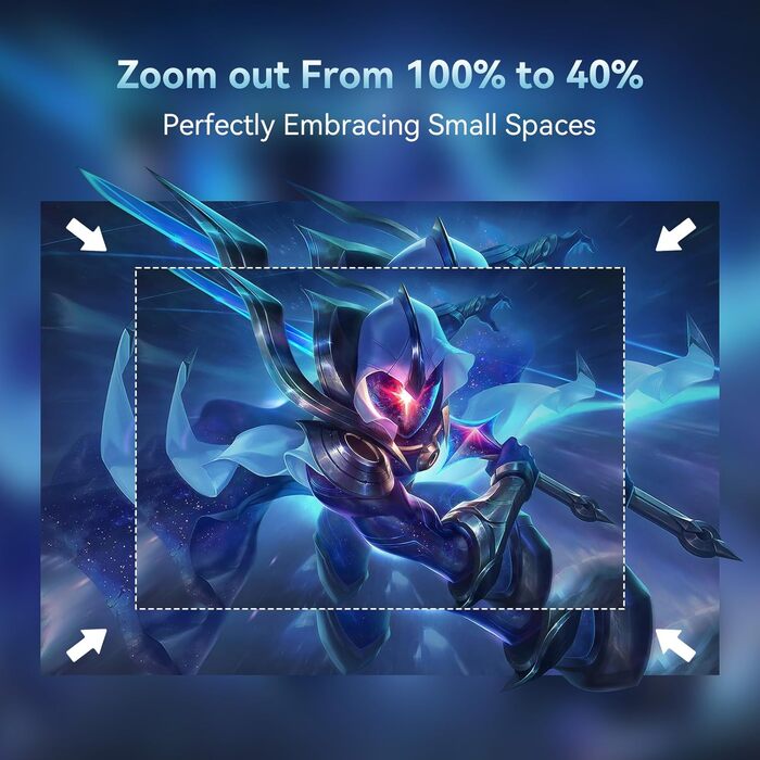 Портативний проєктор Mini Beamer 4K/1080P з Wi-Fi 6 та Bluetooth 5.4, Auto Keystone, 200 дюймів, сумісний з ноутбуками, смартфонами та TV