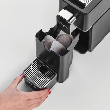 Polti Coffea S15B Espresso Machine, compatible with E.S.E. 44 mm Pads, 0.85 l Tank, 19 Bar Pump Pressure, Black Color