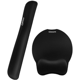Підставка для зап'ястя Gimars під клавіатуру та мишу з Memory Foam, ергономічна, чорна