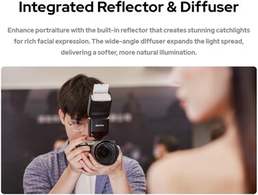 Спалах для камери Godox TT520III, швидка зарядка 1.8с, 400x потужність, сумісний з Canon, Nikon, Panasonic, Olympus, Pentax (без TTL)