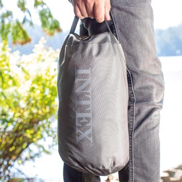 Надувний матрац для кемпінгу INTEX TruAire на 2 особи (137x191x22 см), до 272 кг, з USB-насосом та Fiber-Tech технологією