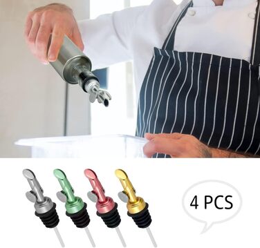 Дозатор для оливкової олії Meetsweet, нержавіюча сталь 304, автоматичне відкриття/закриття, 2 шт. - для дому