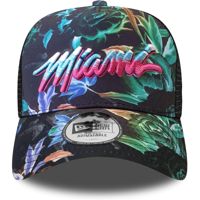 Кепка New Era Miami Heat NBA регульована бейсболка Snapback Trucker 9Forty, універсальний розмір (Trucker-Heat-Black#28450)
