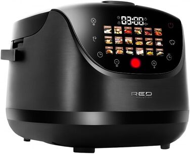 Мультиварка RED COLORSENSE MC200 RU - 5л, мультиварка-скороварка, рисоварка, мультикук, 860 Вт, підігрів, йогурт, пароварка, сенсорне керування
